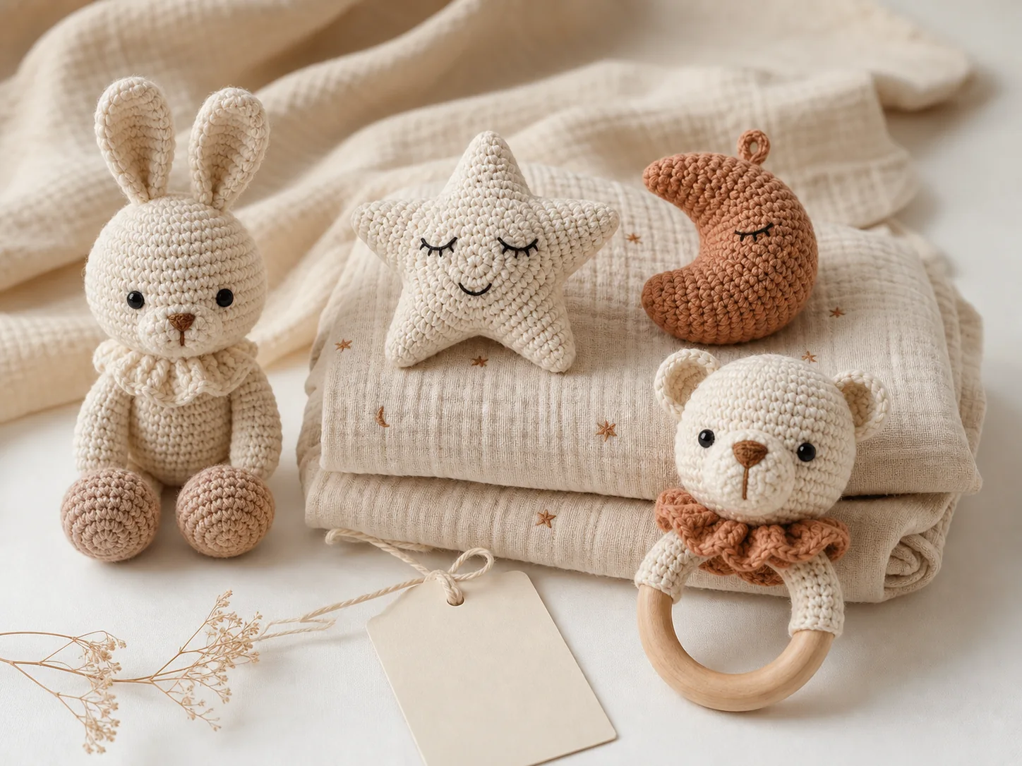 Custom crochet baby toys for baby brands
