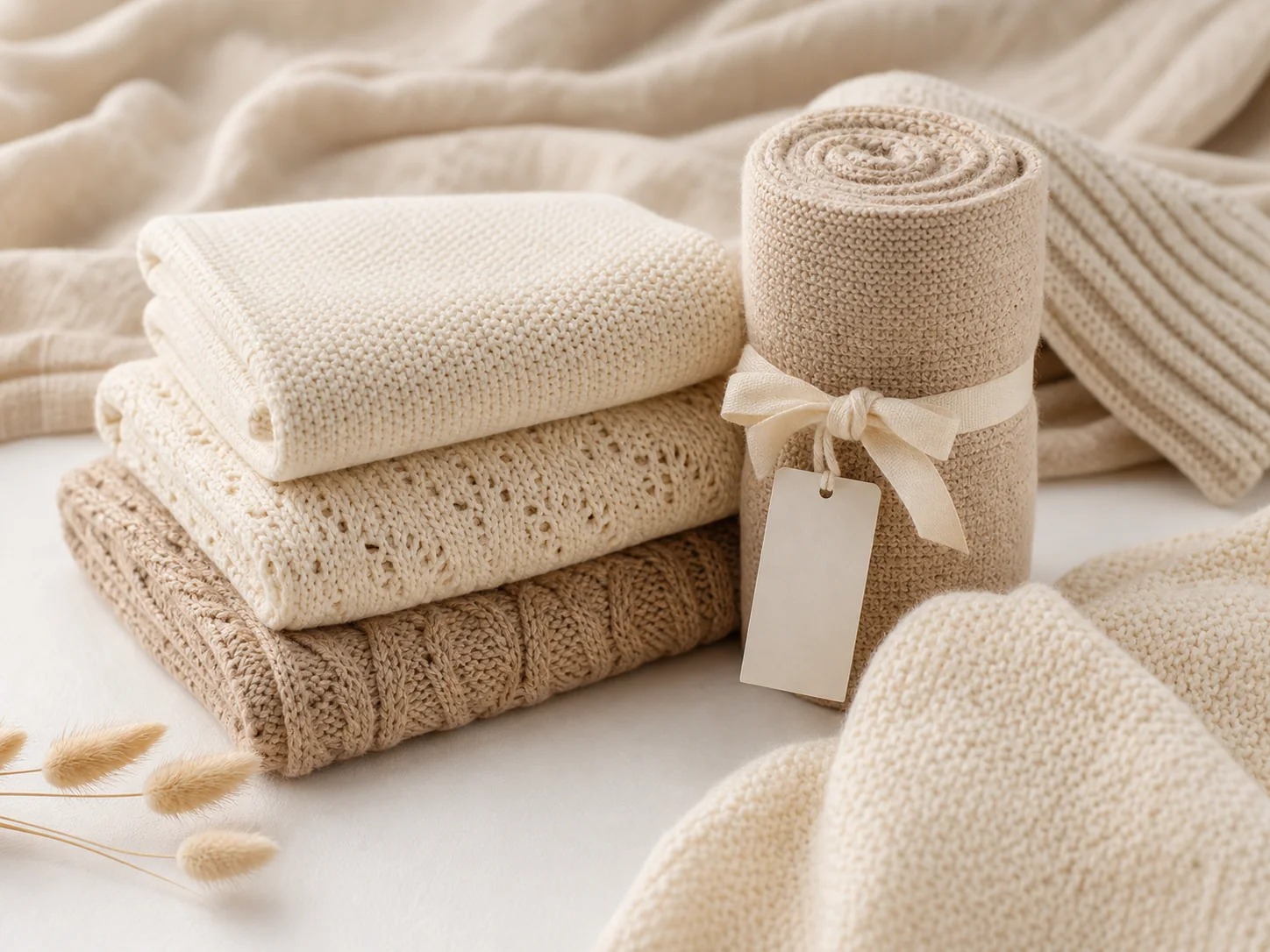 Custom knitted baby blankets for premium baby brands