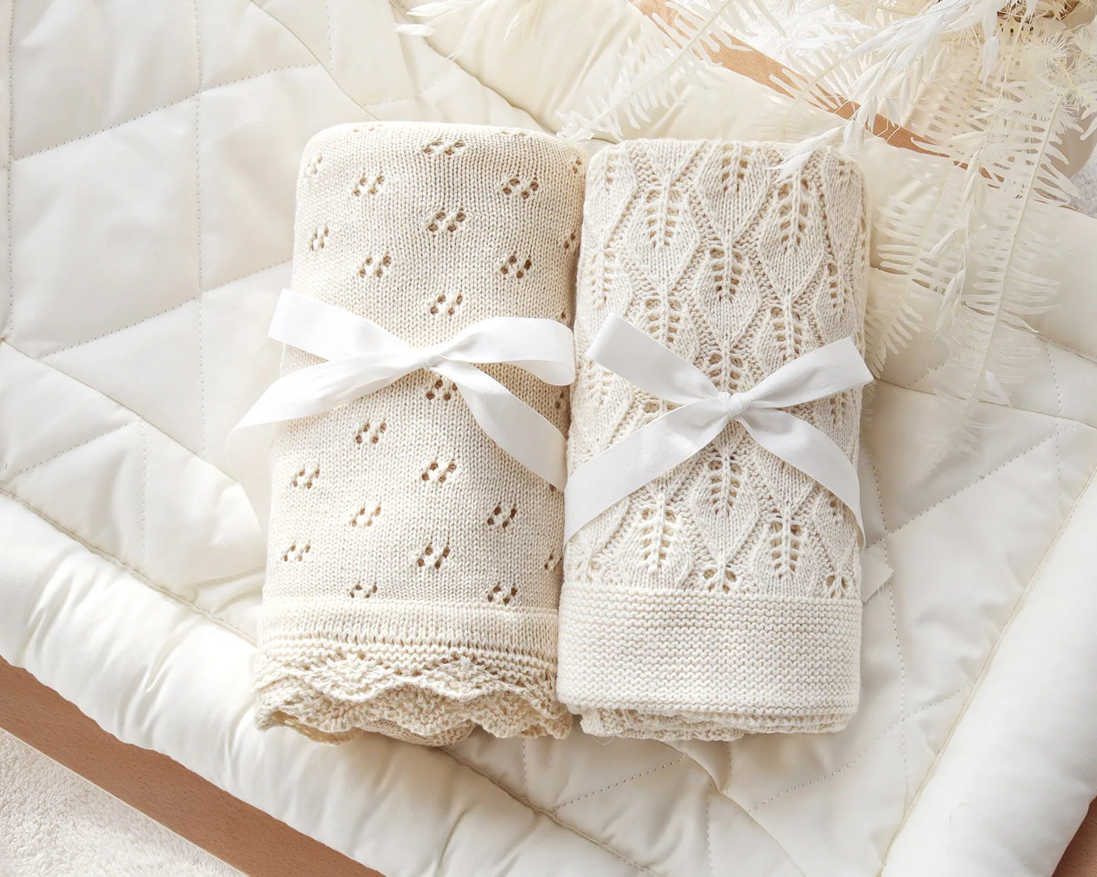 Custom knitted baby blankets for private label brands