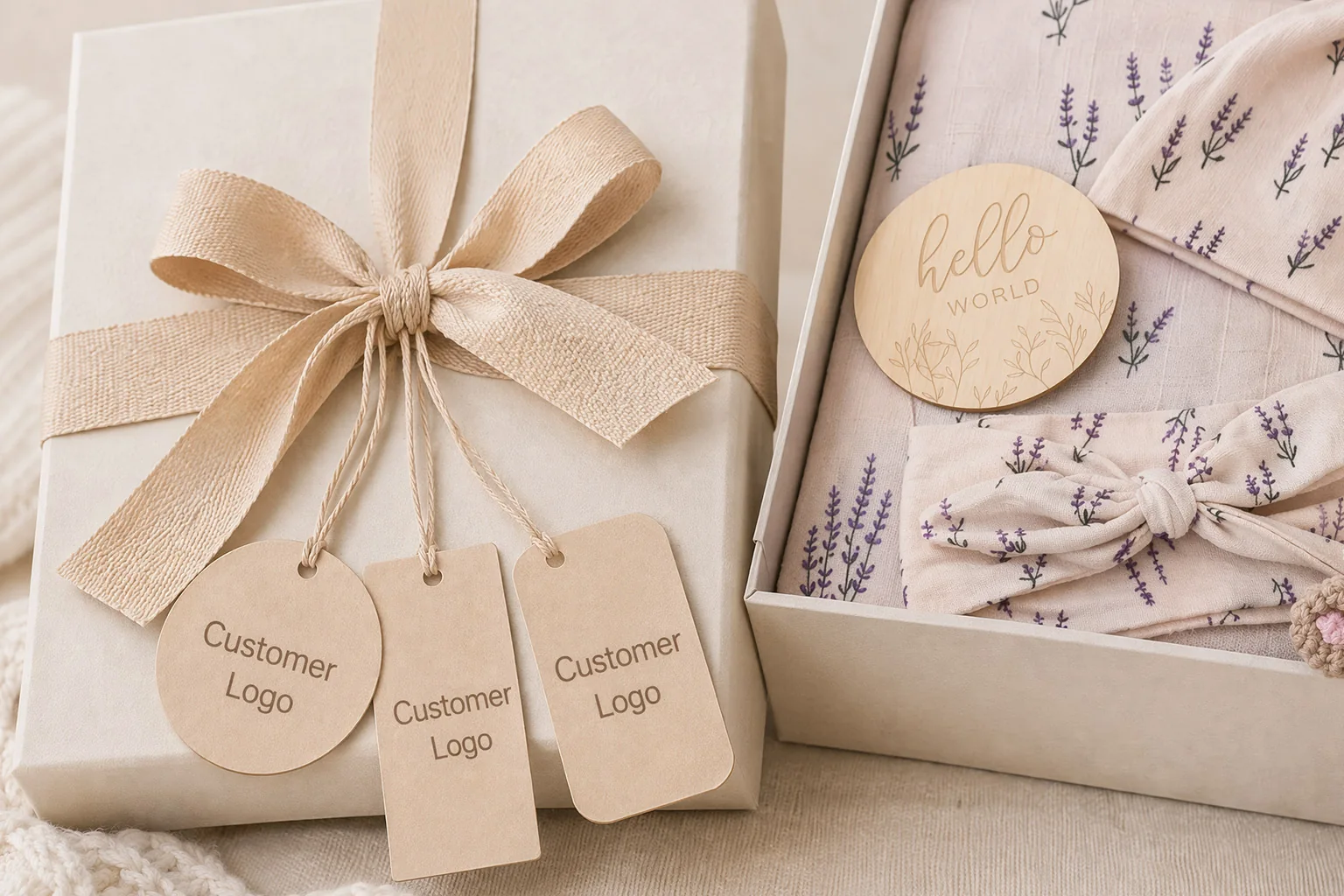 Custom logo newborn gift box packaging for baby brands