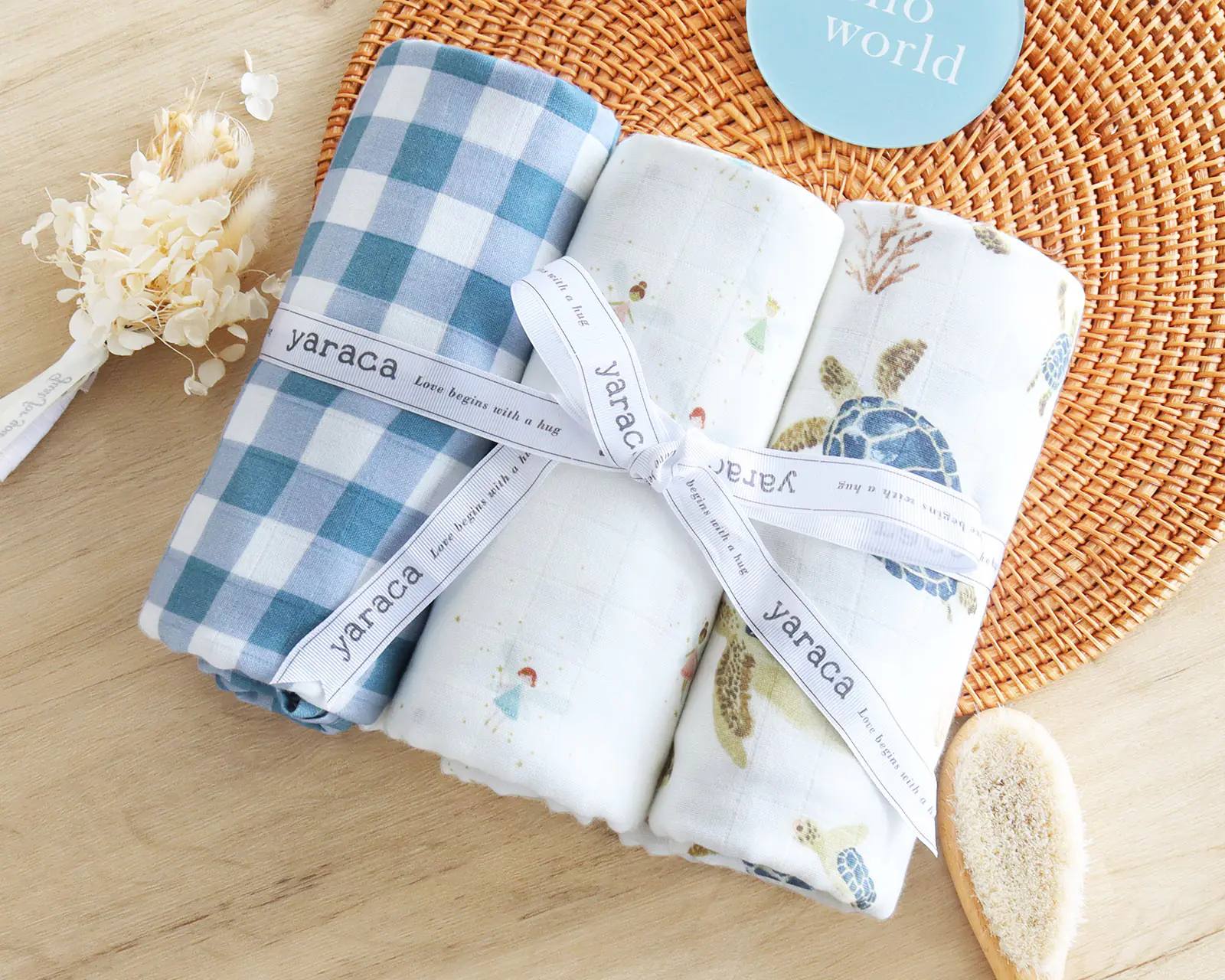 Custom muslin swaddles for baby brands
