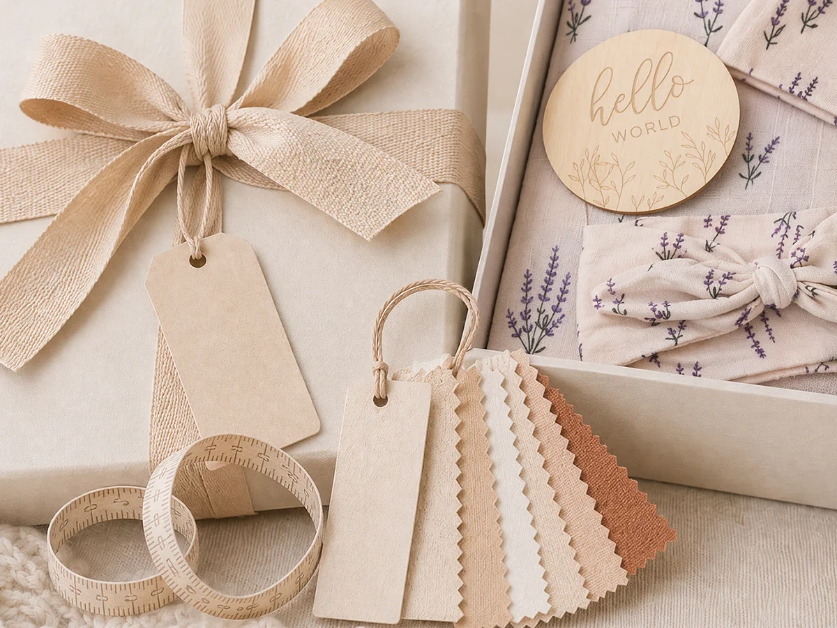 Private label baby gift box packaging check