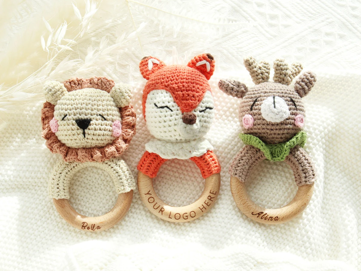 Character crochet baby toys