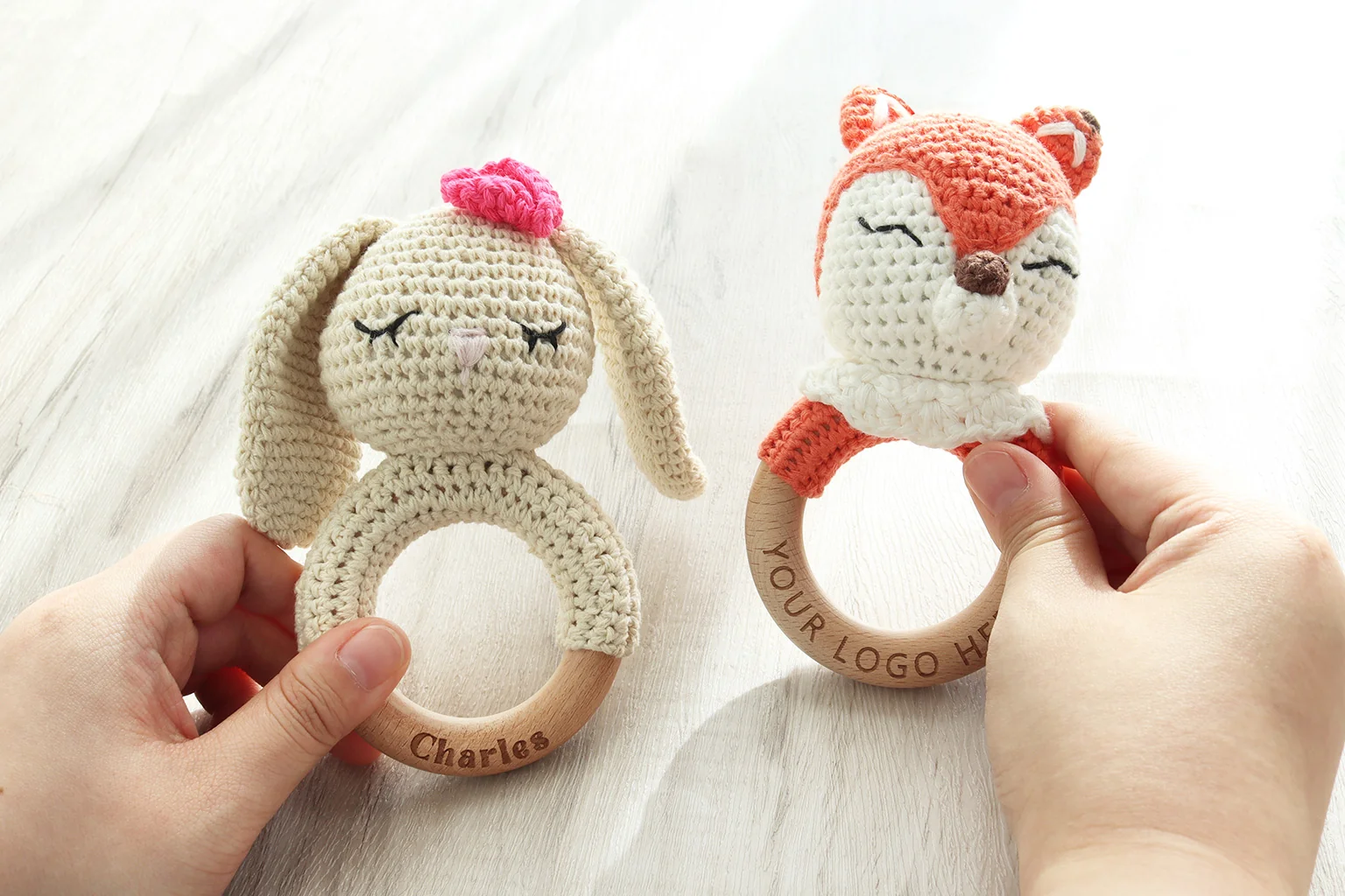 Crochet baby toy customization details