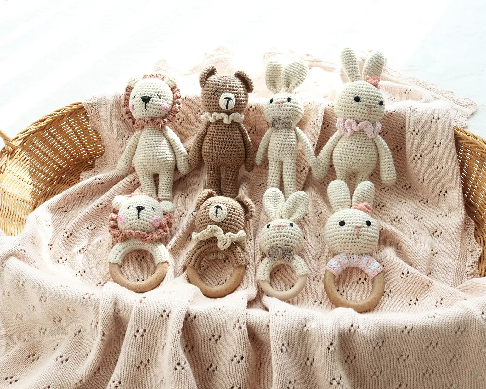 Custom crochet baby toys for baby brands