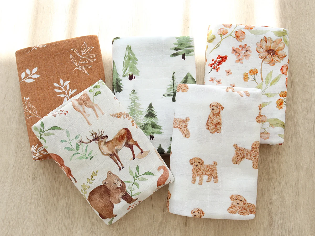 Custom muslin swaddles