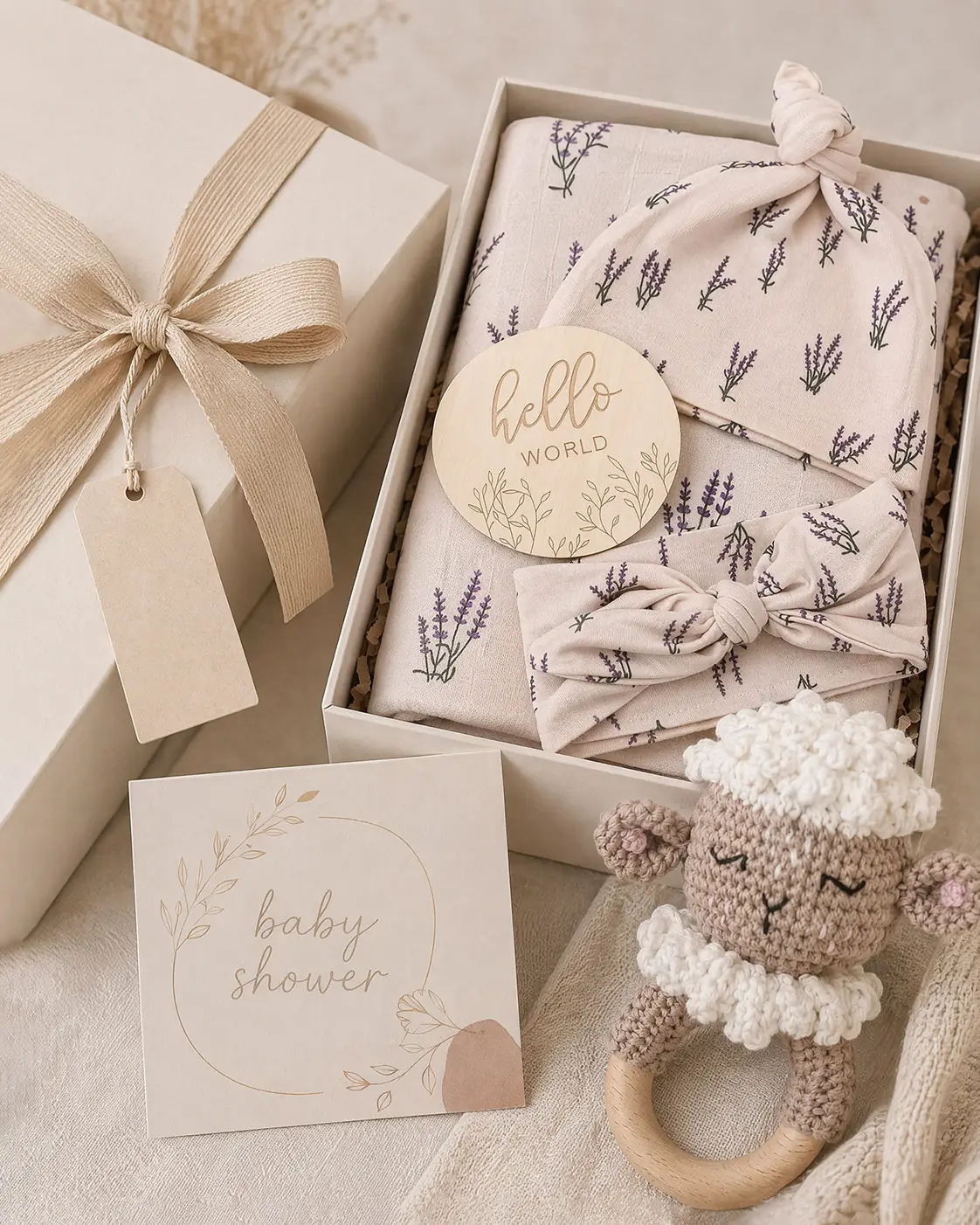 Custom newborn gift set packaging